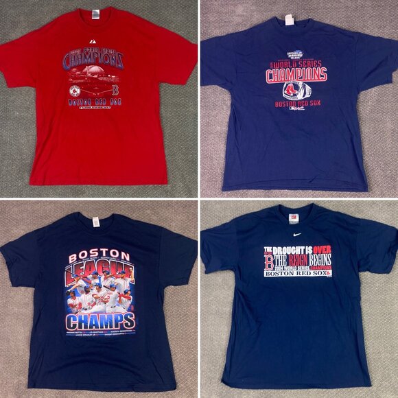 Boston Red Sox lot of 4 T Shirts Men's XL World Series Champions ALCS - Picture 1 of 7